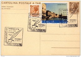 1976 CARTOLINA CON ANNULLO SPECIALE FIRENZE - CONVEGNO FILATELICO - Stamped Stationery