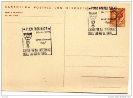 1976 CARTOLINA CON ANNULLO SPECIALE FOGGIA - XXVII FIERA DELL'AGRICOLTURA - Interi Postali