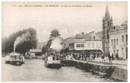 CPA   76  Environs De ROUEN  LA BOUILLE  Le Quai Et Les Bateaux De Rouen  Non Circulée (1285) - La Bouille