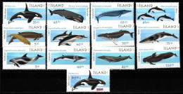 Island 1999-2001 - Mi.Nr. 905-908, 954-957, 988-992 - Postfrisch MNH - Tiere Animals Wale Whales - Walvissen