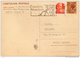 1968 CARTOLINA CON ANNULLO ACQUI TERME - Interi Postali