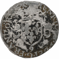 France, Henri II, Douzain Aux Croissants, 1555, Rennes, Billon, TB, Gadoury:357 - 1547-1559 Heinrich II.