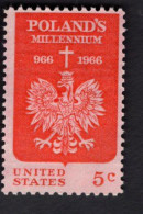 202338837 1966 SCOTT 1313 (XX) POSTFRIS MINT NEVER HINGED  - POLISH MILLENNIUM - Nuovi