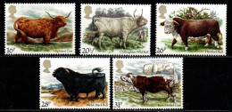 Großbritannien 1987 - Mi.Nr. 979 - 983 - Postfrisch MNH - Tiere Animals Kühe Rinder Cows Bovine - Vacas