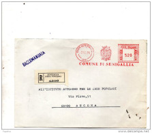 1976 LETTERA CON ANNULLO SENIGALLIA - Máquinas Franqueo (EMA)