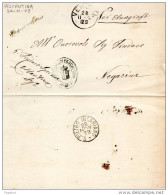 1879 LETTERA CON ANNULLO  IN CORSIVO PESCANTINA VERONA + S. PIETRO IN CARIANO - Marcophilia