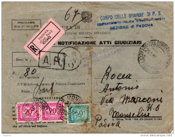 1951 LETTERA  CON ANNULLO PADOVA - Impuestos