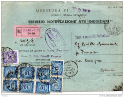 1948 LETTERA  CON ANNULLO  BARI + BITONTO - Taxe