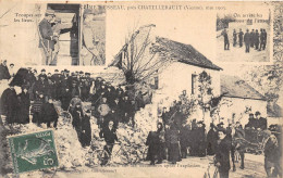 86-USSEAU- PRES CHATELLERAULT- CRIME D'USSEAU MAI 1905 TROUPES SUR LES LIEUX - Chatellerault