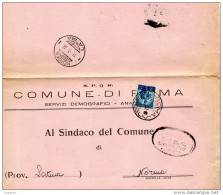 1948  LETTERA    CON ANNULLO ROMA CAMPIDOGLIO - 1946-60: Marcophilie