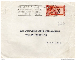 1952 LETTERA CON ANNULLO NAPOLI + TARGHETTA - 1946-60: Marcophilie