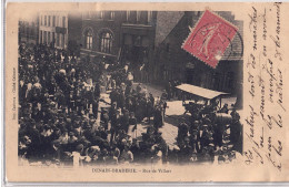 Denain 59, CPA Circulée, La Braderie Rue De Villars, Texte Manuscrit Intéressant  Sur Le Recto, Très Bon état - Denain