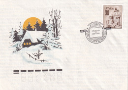 SA05 Latvia 1992 Winter Landscape First Day Cover - Letonia