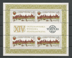 Poland 1983 Torun 750th Anniv. S/S  Y.T. BF 100 ** - Blocks & Kleinbögen