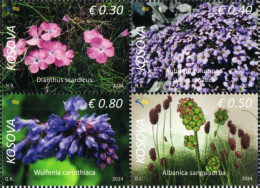 Kosovo - 2024 - Endemic Flora - Mint Stamp Set - Kosovo