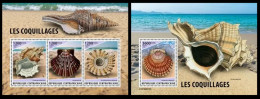 Central Africa 2023 Shells. (402) OFFICIAL ISSUE - Conchas