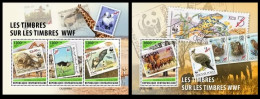 Central Africa 2023 Stamps On Stamps WWF. (408) OFFICIAL ISSUE - Timbres Sur Timbres