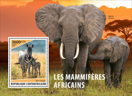 Central Africa 2023 African Mammals. Elephant. (409b) OFFICIAL ISSUE - Elephants