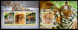 Central Africa 2023 Tigers. (411) OFFICIAL ISSUE - Felinos