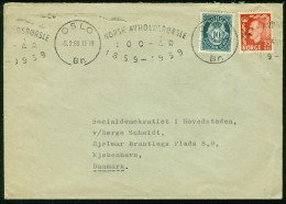 Br Norway, Oslo 1959 Cover > Denmark (Norsk Avholdsrørsle) #bel-1018 - Cartas & Documentos
