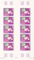 LOT 2136 POLYNESIE N° 141 EN FEUILLE DE 10 Ex ** - Nuevos