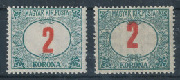 1915. Red Number Green Porto - Misprint - Plaatfouten En Curiosa