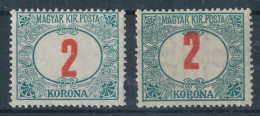 1915. Red Number Green Porto - Misprint - Errors, Freaks & Oddities (EFO)