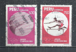 PERU 1984 - OLYMPIC GAMES - CPL. SET - USED OBLITERE GESTEMPELT USADO - Verano 1984: Los Angeles