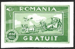 ROUMANIE  1934 -  Franchise  2 - Gratuit - Non Dentelé  NEUF** - Portofreiheit