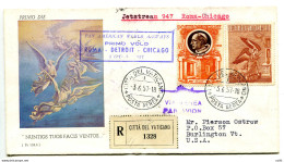Volo Pan Am (Vaticano) Roma Chicago Del 3.6.57 - Airmail