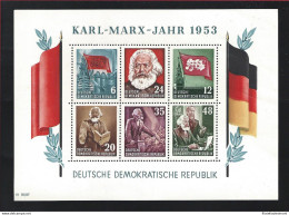1953 DDR - Karl Marx - Foglietto N. 8A MNH/** - Otros & Sin Clasificación