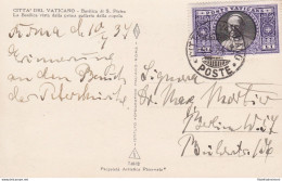 1933 Vaticano , N° 28 Su Cartolina Viaggiata Nel 1934 - FDC