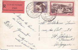 1933 Vaticano,   N. 24+Ex 3  Su Cartolina Viaggiata Nel 1938 - FDC