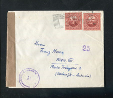 "NIEDERLANDE" 1949, Brief Mit "ZENSUR" (Oesterreichische Zensurstelle) Nach Wien (L1063) - Storia Postale