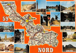 59  Carte Map Plan Du Département Du NORD      83  (scan Recto Verso)KEVREN0753 - Villeneuve D'Ascq