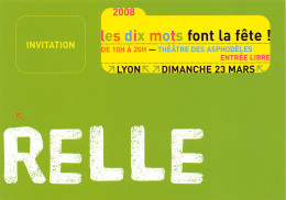 LYON Théatre Des Asphodèles 115 Av LACASSAGNE Saison 2008 Invitation   16 (recto Verso)KEVREN0771 - Lyon 3