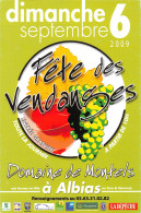 82 ALBIAS Sept 2009 Fête Des Vendanges Domaine De Montels 45 (scan Recto Verso)KEVREN0767 - Albias