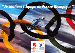 73 ALBERTVILLE JO 1992 Je Soutiens L'équipe De France OLYMPIQUE PUB Publicité  3 (scan Recto Verso)KEVREN0767 - Albertville