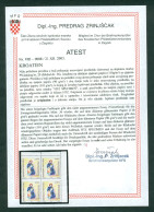 Croatia 1994 Charity Tax Stamp Save The Children Of Croatia PROOF With Certificate - Croazia