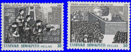 Grèce 1982. ~ YT 1479 + 80** - Hommage Résistance Nationale - Unused Stamps