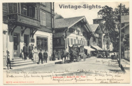 Adelboden / Switzerland: Postamt - Postkutsche (Vintage PC 1906) - Adelboden