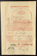 GNOIEN 1868 MIT L1 GNOYN STPL RARITÄT Mecklenburg-Schwerin Nachverwendeter-Stempel Auf NDP Postschein (Brief - Lettres & Documents