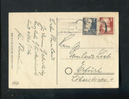 "SBZ" 1948, Mi. 214 Und 212 Auf Ansichtskarte Mit Stempel "ERFURT, Lungen-TBC Fruehes Erkennen ..... " (L1074) - Lettres & Documents