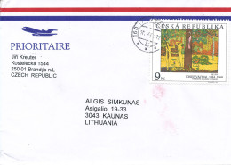 Czech Republic Cover Sent To Lithuania 10-4-2003 Single Franked - Lettres & Documents