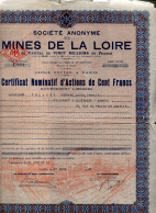 ACTION - Société Anonyme Des Mines De La Loire - Mines