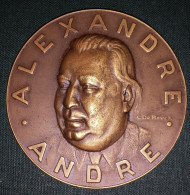 BELGIQUE Médaille Hommage à André Alexandre Président Des Artistes Du Hainaut 1958 Signée De Rouck - Royaux / De Noblesse