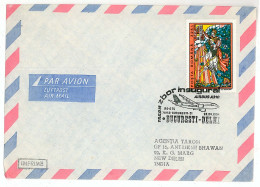 CV 29 - 15-a AIRPLANE, Fly Bucuresti Delhi - Cover - Used - 1994 - Brieven En Documenten