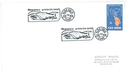 CV 29 - 810 WHALE, Marine Protection, Romania - Cover - Used - 1986 - Lettres & Documents