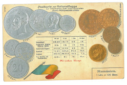 RO 68 - 20496 COINS Gold & Silver, King CAROL I, Romania - Old Postcard - Unused - Rumänien
