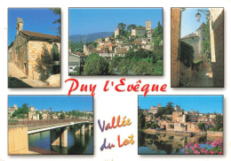 FRANCE - Puy L'Eveque - Vallée Du Lot - Pont - Eglise - Vue Générale - Rue - Carte Postale - Andere & Zonder Classificatie